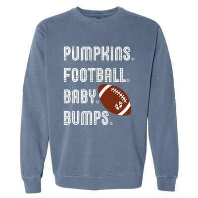 Pumpkins Football Baby Bumps Fall Thanksgiving Pregnancy Garment-Dyed Sweatshirt