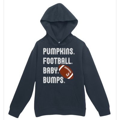 Pumpkins Football Baby Bumps Fall Thanksgiving Pregnancy Urban Pullover Hoodie