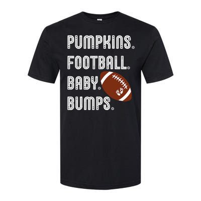 Pumpkins Football Baby Bumps Fall Thanksgiving Pregnancy Softstyle CVC T-Shirt