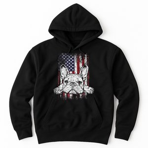 Patriotic French Bulldog American Flag Dog Hoodie