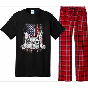 Patriotic French Bulldog American Flag Dog Pajama Set