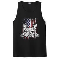 Patriotic French Bulldog American Flag Dog PosiCharge Competitor Tank