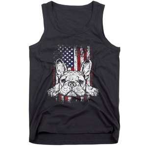 Patriotic French Bulldog American Flag Dog Tank Top