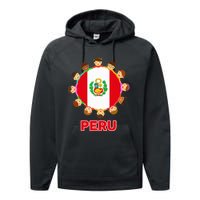 Peru Flag Baby Peruvian Hispanic Heritage Performance Fleece Hoodie