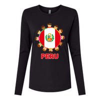 Peru Flag Baby Peruvian Hispanic Heritage Womens Cotton Relaxed Long Sleeve T-Shirt