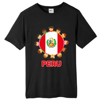 Peru Flag Baby Peruvian Hispanic Heritage Tall Fusion ChromaSoft Performance T-Shirt