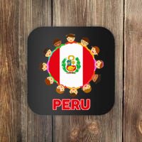 Peru Flag Baby Peruvian Hispanic Heritage Coaster