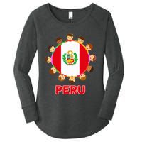 Peru Flag Baby Peruvian Hispanic Heritage Women's Perfect Tri Tunic Long Sleeve Shirt