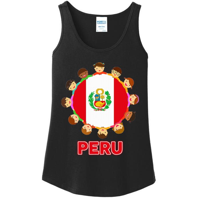 Peru Flag Baby Peruvian Hispanic Heritage Ladies Essential Tank