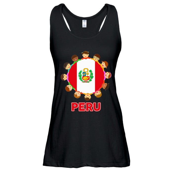 Peru Flag Baby Peruvian Hispanic Heritage Ladies Essential Flowy Tank