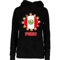 Peru Flag Baby Peruvian Hispanic Heritage Womens Funnel Neck Pullover Hood