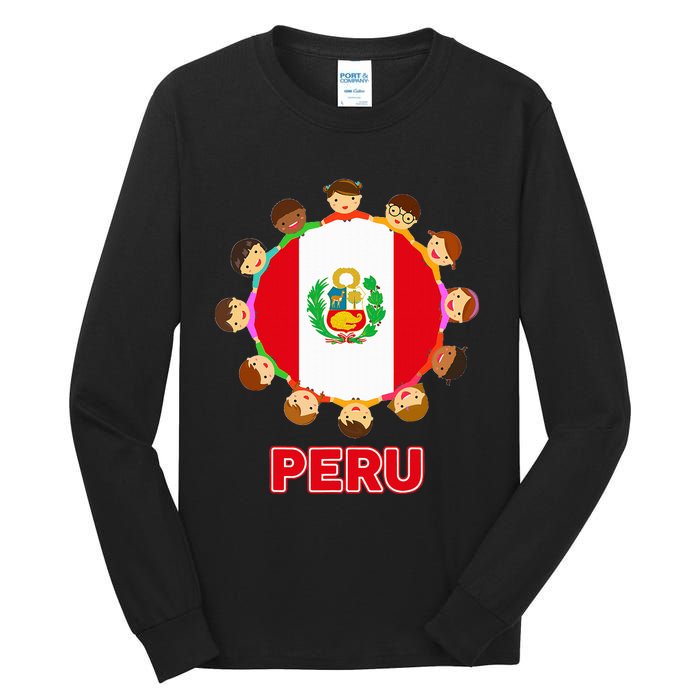 Peru Flag Baby Peruvian Hispanic Heritage Tall Long Sleeve T-Shirt