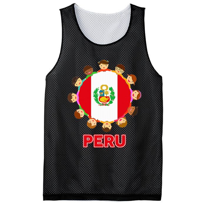 Peru Flag Baby Peruvian Hispanic Heritage Mesh Reversible Basketball Jersey Tank