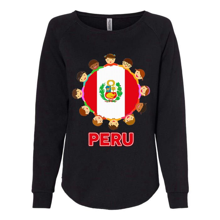 Peru Flag Baby Peruvian Hispanic Heritage Womens California Wash Sweatshirt