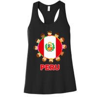 Peru Flag Baby Peruvian Hispanic Heritage Women's Racerback Tank