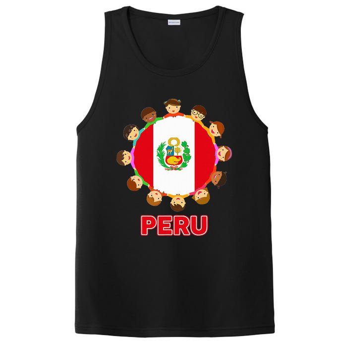 Peru Flag Baby Peruvian Hispanic Heritage PosiCharge Competitor Tank