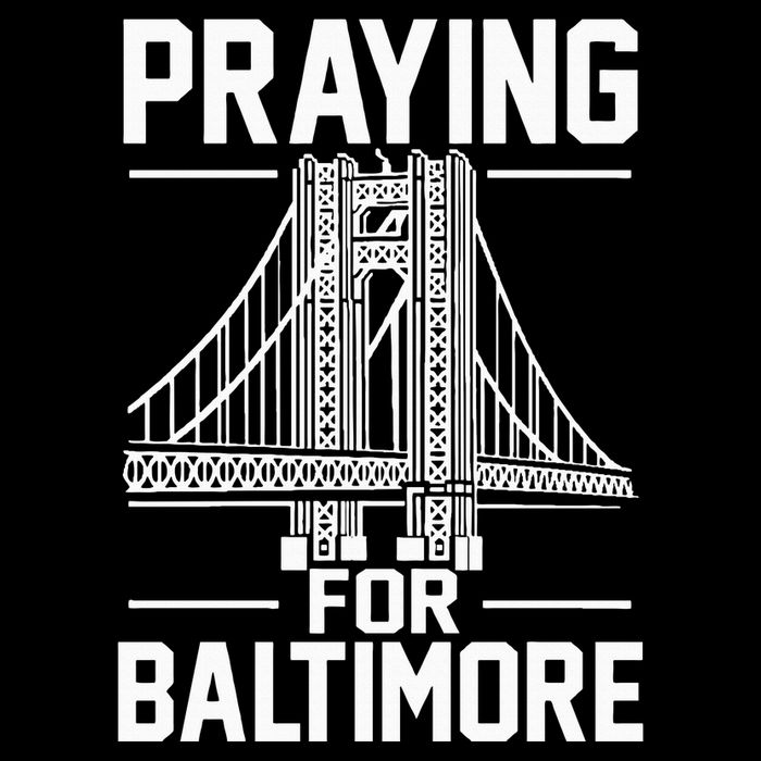 Praying For Baltimore The Baltimore Bridge Collapse Sustainable Bucket Hat