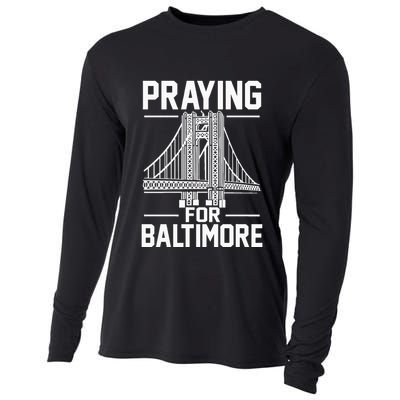 Praying For Baltimore The Baltimore Bridge Collapse Cooling Performance Long Sleeve Crew
