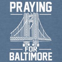 Praying For Baltimore The Baltimore Bridge Collapse Garment-Dyed Sweatshirt