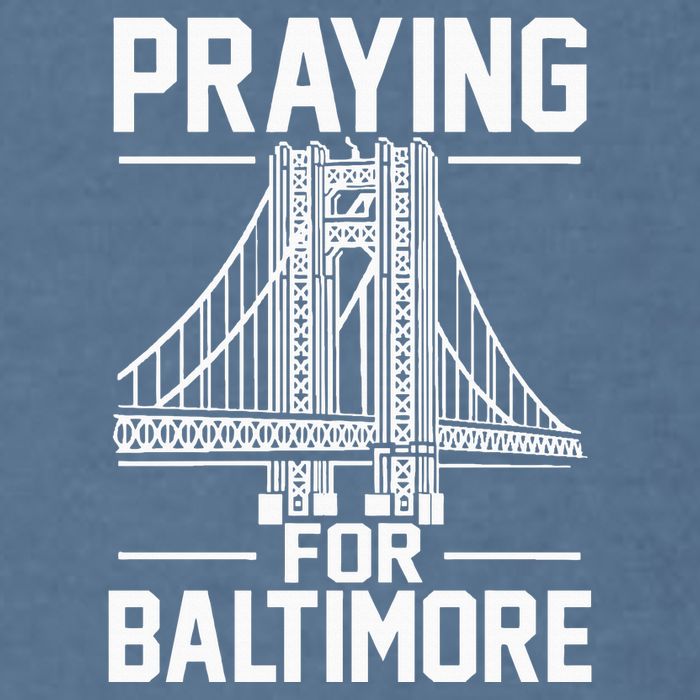 Praying For Baltimore The Baltimore Bridge Collapse Garment-Dyed Sweatshirt