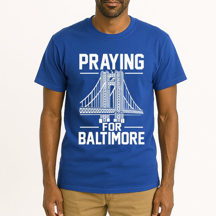 Praying For Baltimore The Baltimore Bridge Collapse Tall T-Shirt