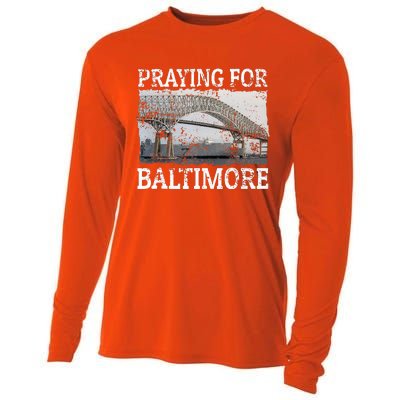 Praying For Baltimore The Baltimore Bridge Collapse Cooling Performance Long Sleeve Crew