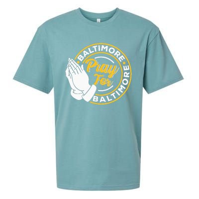 Pray For Baltimore Baltimore Strong Praying For Baltimore Sueded Cloud Jersey T-Shirt