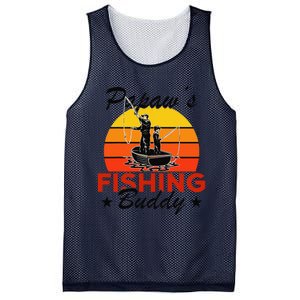 Papaws Fishing Buddy Funny Retro Dad Son Gift For Fisherman Mesh Reversible Basketball Jersey Tank