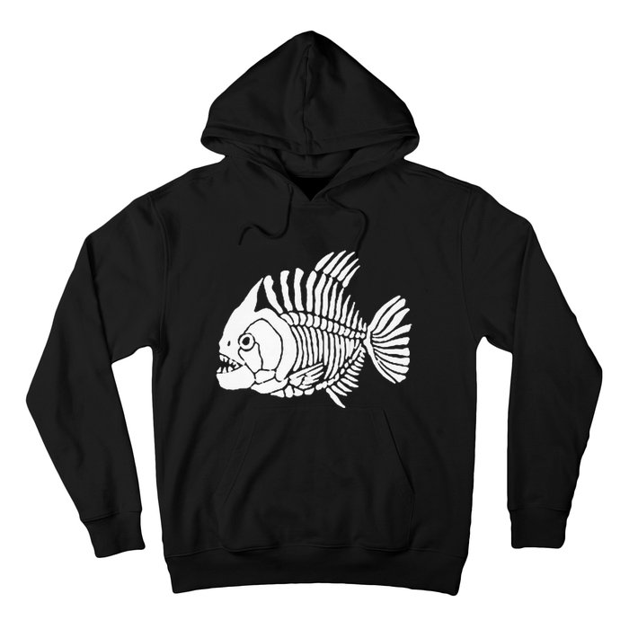 Piranha Fish Bone Design Hoodie