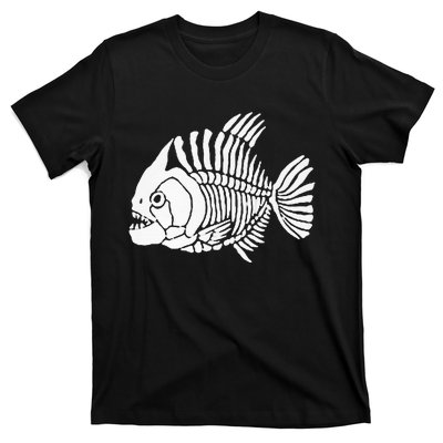 Piranha Fish Bone Design T-Shirt