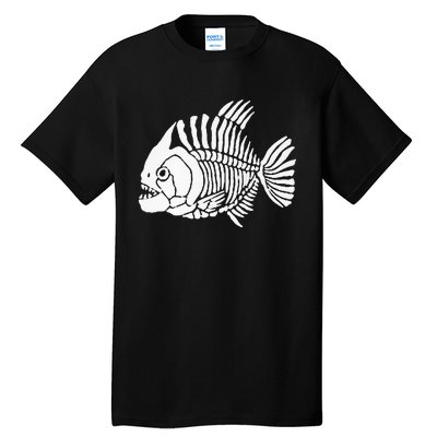 Piranha Fish Bone Design Tall T-Shirt