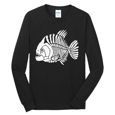 Piranha Fish Bone Design Tall Long Sleeve T-Shirt