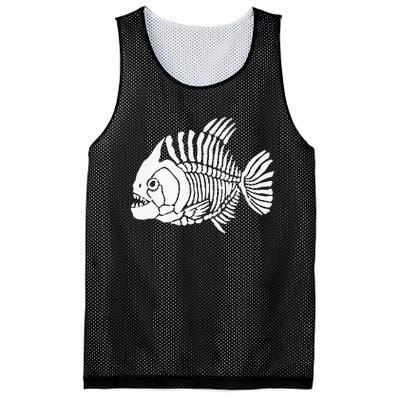 Piranha Fish Bone Design Mesh Reversible Basketball Jersey Tank