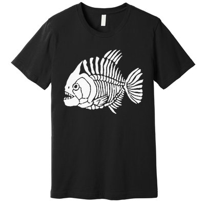 Piranha Fish Bone Design Premium T-Shirt