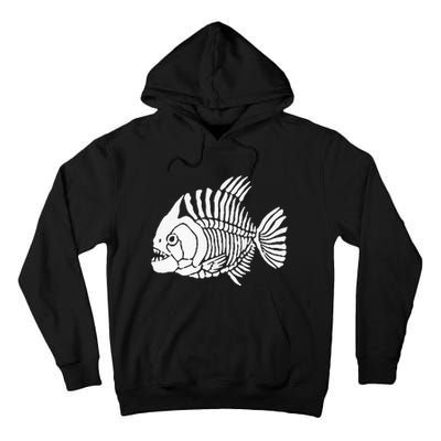 Piranha Fish Bone Design Tall Hoodie