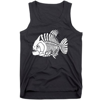 Piranha Fish Bone Design Tank Top