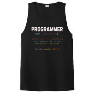 Programming Funny Computer Geek Gift Definition Programmer PosiCharge Competitor Tank