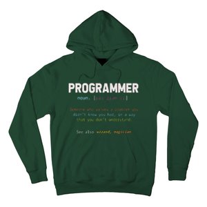 Programming Funny Computer Geek Gift Definition Programmer Hoodie