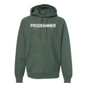 Programming Funny Computer Geek Gift Definition Programmer Premium Hoodie