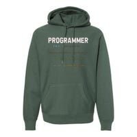 Programming Funny Computer Geek Gift Definition Programmer Premium Hoodie