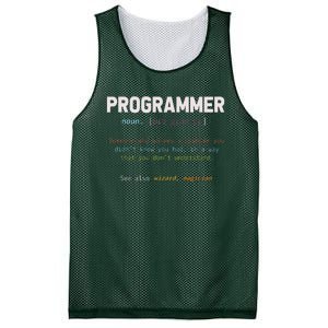 Programming Funny Computer Geek Gift Definition Programmer Mesh Reversible Basketball Jersey Tank