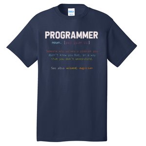 Programming Funny Computer Geek Gift Definition Programmer Tall T-Shirt