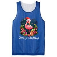 Pink Flamingo Christmas Lighting Xmas Tree Santa Hat Pajama Gift Mesh Reversible Basketball Jersey Tank