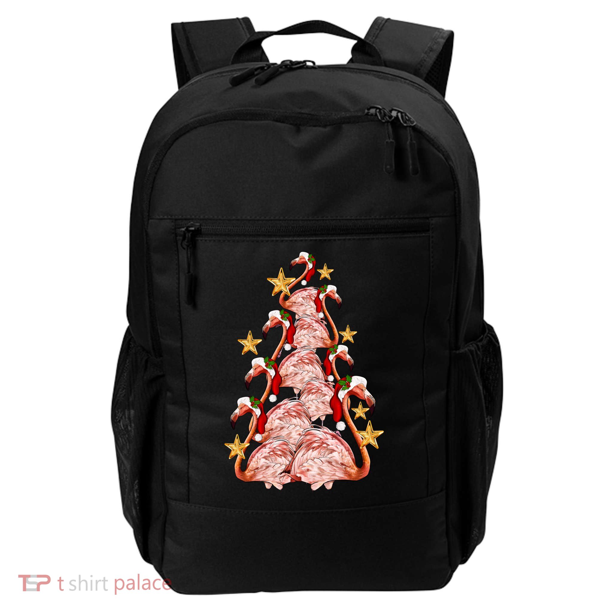 Pink Flamingo Christmas Tree Cute Flamingos Holiday DéCor Great Gift Daily Commute Backpack
