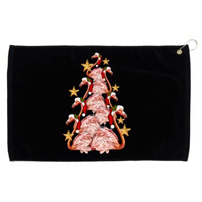 Pink Flamingo Christmas Tree Cute Flamingos Holiday DéCor Great Gift Grommeted Golf Towel