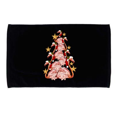 Pink Flamingo Christmas Tree Cute Flamingos Holiday DéCor Great Gift Microfiber Hand Towel