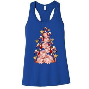 Pink Flamingo Christmas Tree Cute Flamingos Holiday DéCor Great Gift Women's Racerback Tank