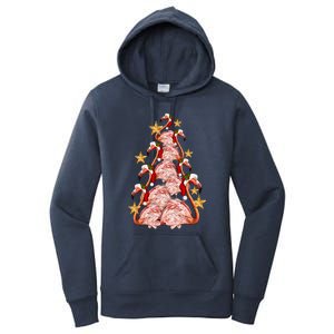 Pink Flamingo Christmas Tree Cute Flamingos Holiday DéCor Great Gift Women's Pullover Hoodie