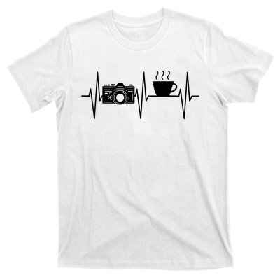 Photographer Funny Coffee Lover Camera Photography T-Shirt