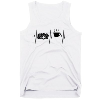 Photographer Funny Coffee Lover Camera Photography Tank Top